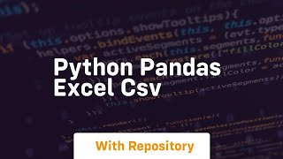 python pandas excel csv
