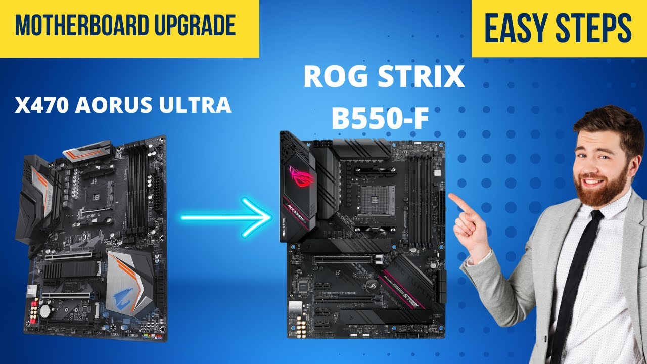 How to Correctly Upgrade Or Swap Gaming PC Motherboard | From X470 To ASUS  B550 - YouTube