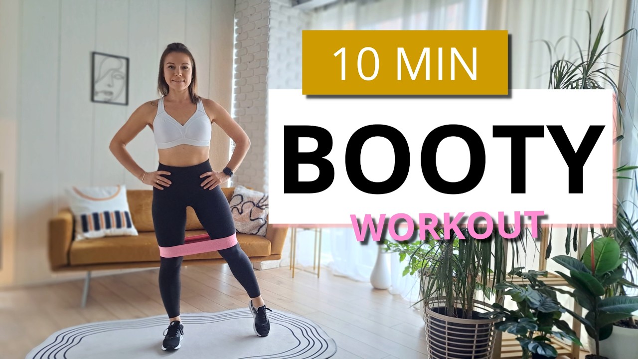 10 MIN BOOTY WORKOUT - No Repeats, Resistance Band / home workout - YouTube