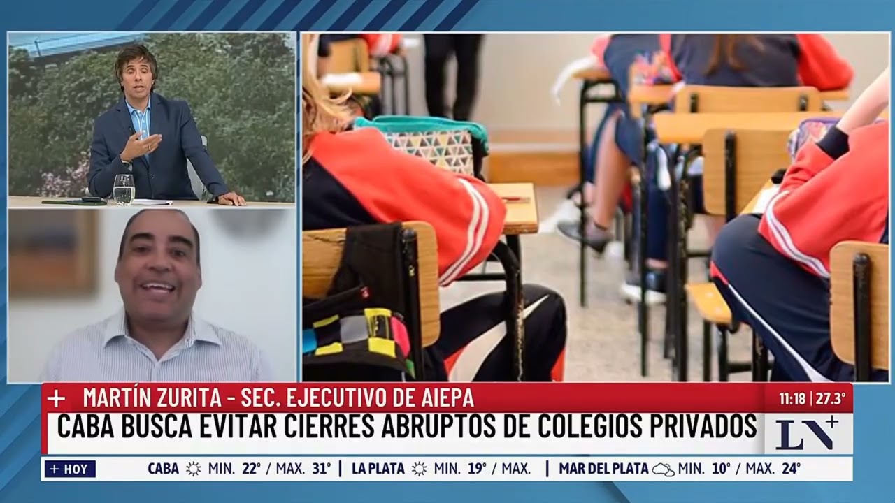 Entrevista realizada a AIEPA por Robertito Funes en La Nación+ sobre el cierre de colegios privados