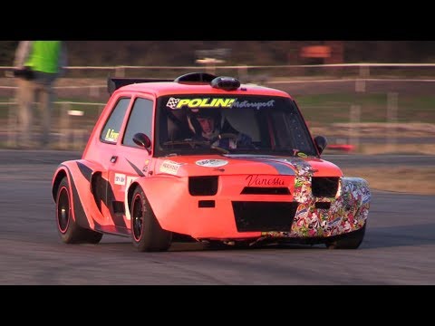 FIAT 126 PROTO Honda CBR 1000RR SWAP - Race action, flatout, sound & on board