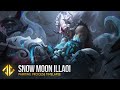 Snow moon illaoi  league of legends splash art painting process