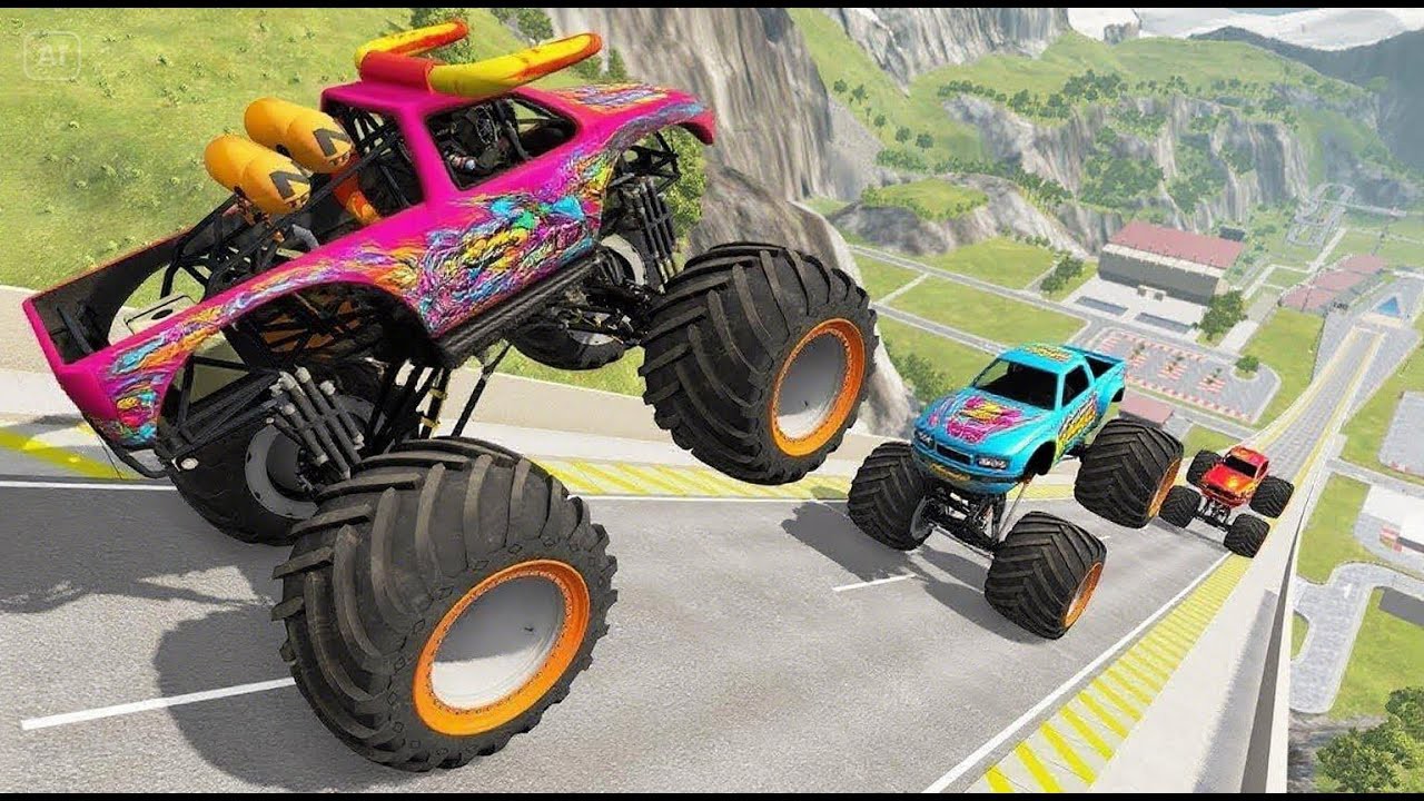 Monster Truck Thrills: Epic Jumps, Crashes, and Explosive Stunts Live!