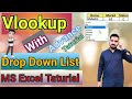 Vlookup with Drop Down in Excel || Excel Drop down list and Vlookup Formula