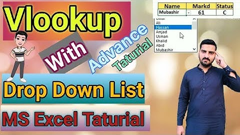 MS Excel Advance Vlookup Function with Drop Down list | Excel Drop down list and Vlookup Function