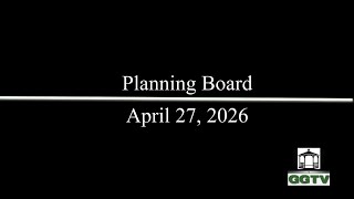 Planning Board 4-27-26