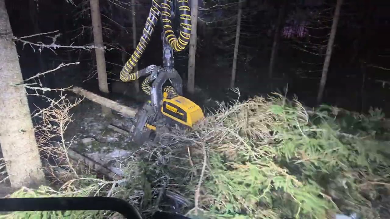 Tukkikuusikon harvennusta, Ponsse Scorpion