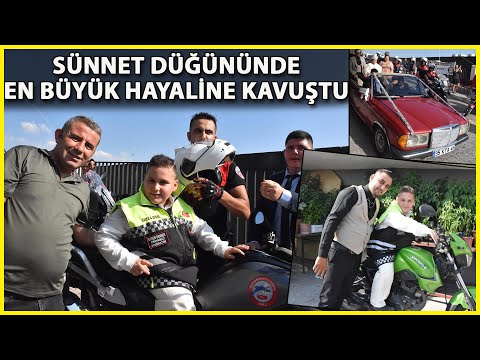 Otizmli Motosiklet Tutkunu Rüzgar'ı Sünnet Düğününde Sevindiren Kortej