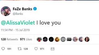 Faze Banks tweets “I love you” to ex-girlfriend Alissa Violet