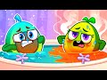 Avocado baby take a bath  hot vs cold   best kids cartoon by meet penny 