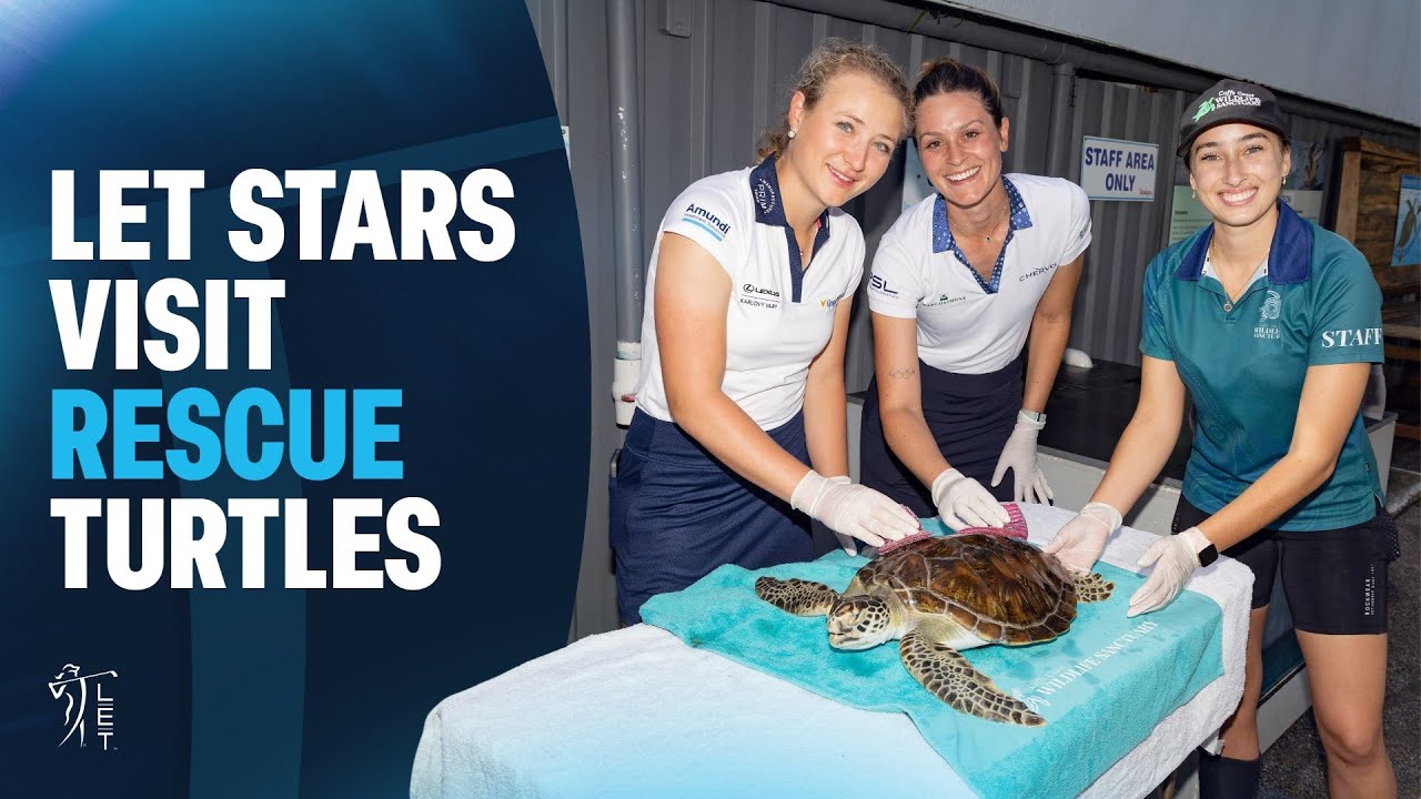 LET Stars Visit Rescue Turtles | Australian Women’s Classic - YouTube