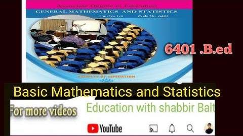 6401 percentage, fraction,decimal b.ed2.5 General Mathematics and Statistics.aiou