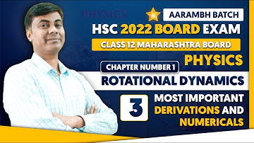 AARAMBH BATCH 2022 || Rotational dynamics Part 3 important Concepts &  Numerical