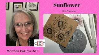 Tangle  Art Lesson Sunflower Tangle Pattern #341