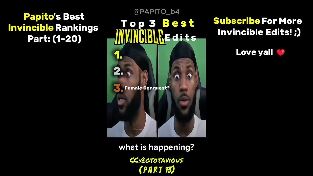 Ranking the Best Invincible Edits COMPILATION (Part 1-20)