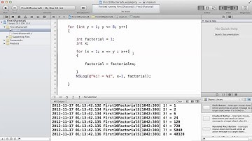 Objective C Tutorials   62   Problem and Solution Example   Factorial Algorithm