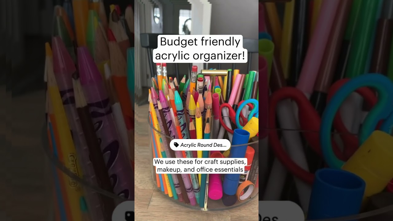 ✨360° Acrylic Pen Holder | Rotating Desk Organizer 13% OFF