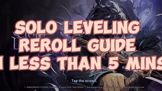 SOLO LEVELING ARISE REROLL GUIDE IN LESS THAN 5 MINUTES