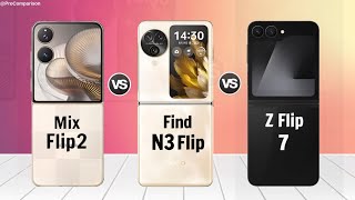 Xiaomi Mix Flip 2 vs OPPO Find N3 Flip vs Galaxy Z Flip 7 || Full Comparison
