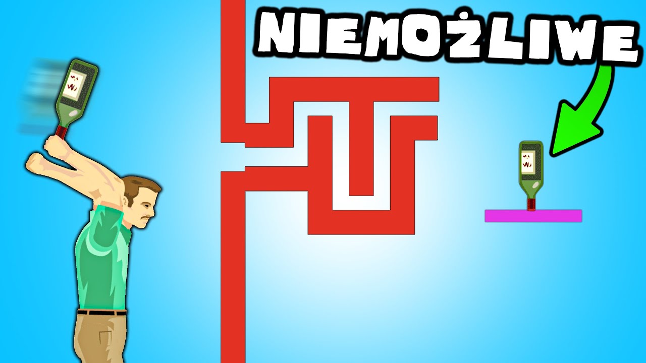 ❄️ NIEMOŻLIWY BOTTLE FLIP CHALLANGE!? | Happy Wheels |