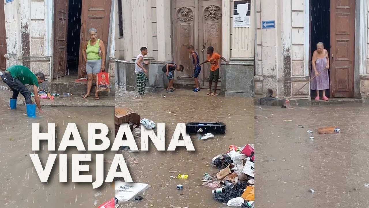 Habana Vieja: atrapada entre la lluvia y la basura acumulada