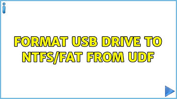 Format USB drive to NTFS/FAT from UDF (2 Solutions!!)