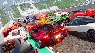 Big Ramp Supercar Jumps #2 - BeamNG Drive Crashes | DestructionNation