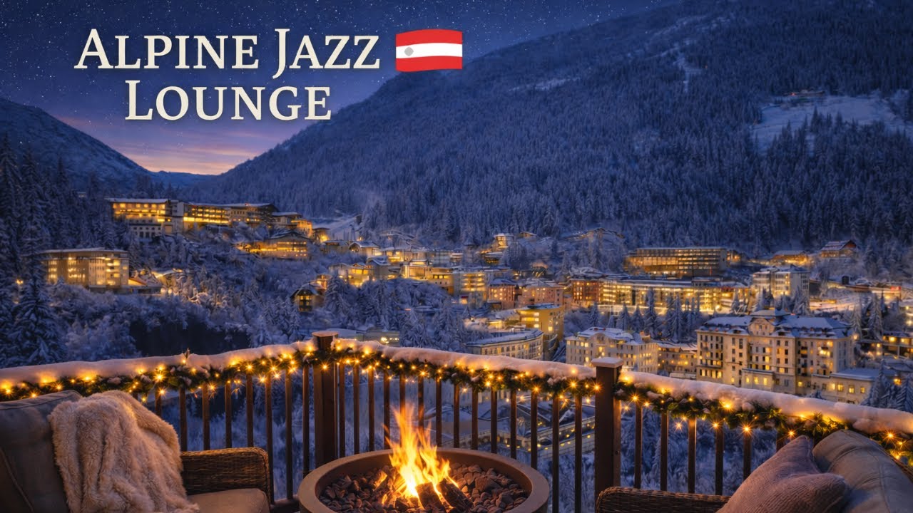 Smooth Jazz & Lounge | Alpine Evening Terrace in Bad Gastein | Calm, Cozy Ambience