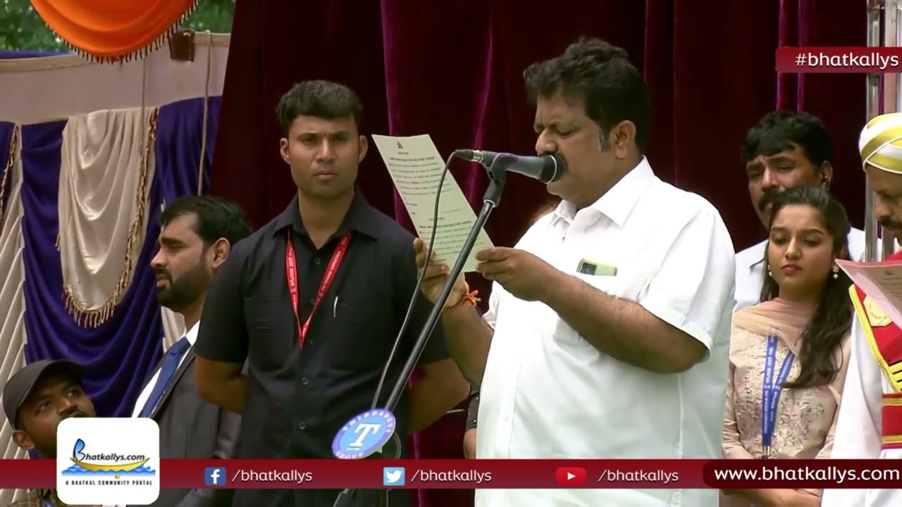 Bhatkal MLA Mankal S Vaidhya takes oath as Karnataka cabinet minister