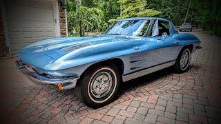 1963 Corvette Split Window For Sale~327~4 Speed~Silver Blue~Iconic Corvette Collector Piece!