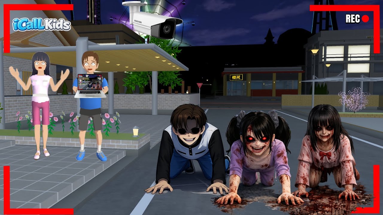 Yuta Mio Panik CCTV Merekam HANTU YUTA,MIO,BABYCELINE MERANGKAK😱Menyerang Kota Sakuraschoolsimulator