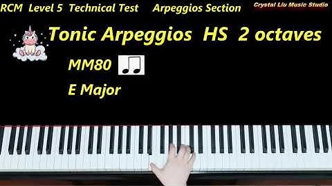 RCM Level 5 Piano Exam, Technical Arpeggios Section