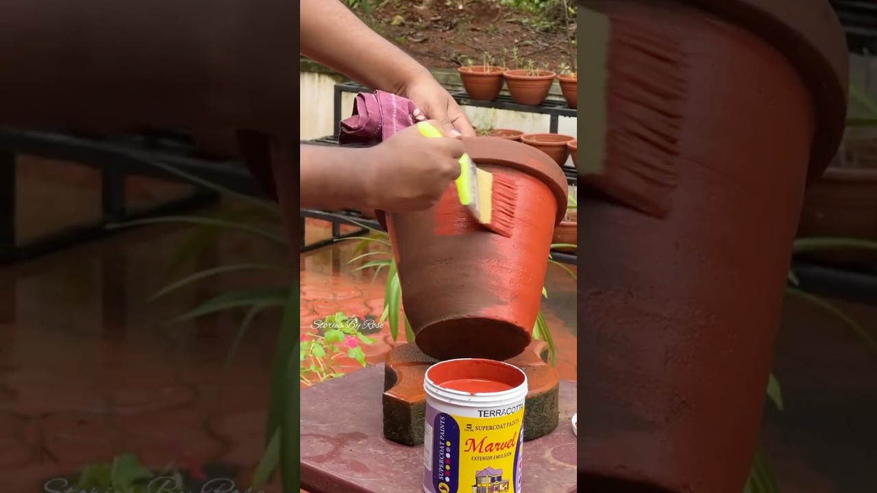 Part 6 | How to paint clay pots 🪴 🧑‍🎨 
