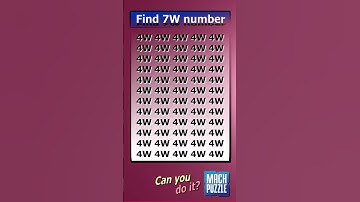 Find 7W where? | Brain Teaser IQ Test #shorts #different #puzzles #opticalillusion #quiz