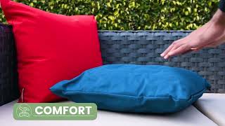 Elevate your Garden Decor with Gardenista Scatter Cushions | Premium Water-Resistant Square Pillows! Profile