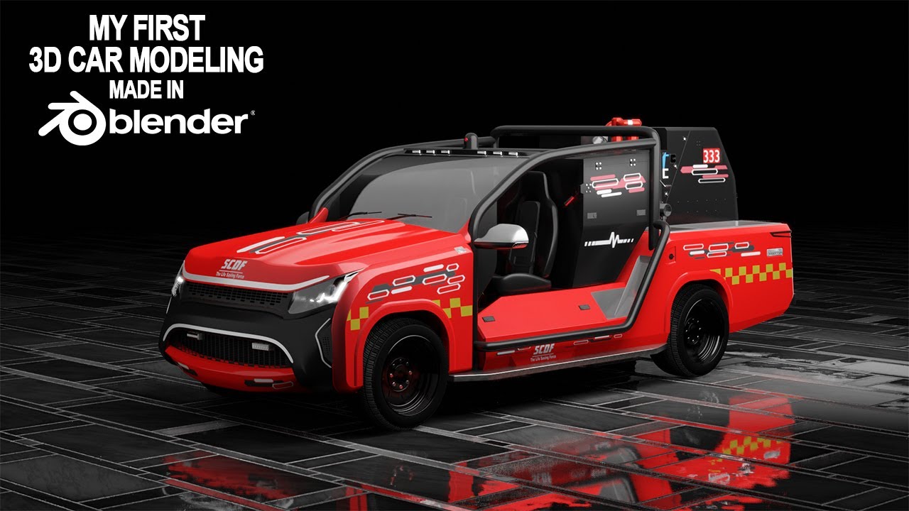 My First 3D Car Modeling | Blender Eevee | FAD Tutorials