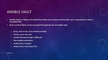 Lecture 22 of 24 - How to store your sensitive information in Ansible using Ansible vault