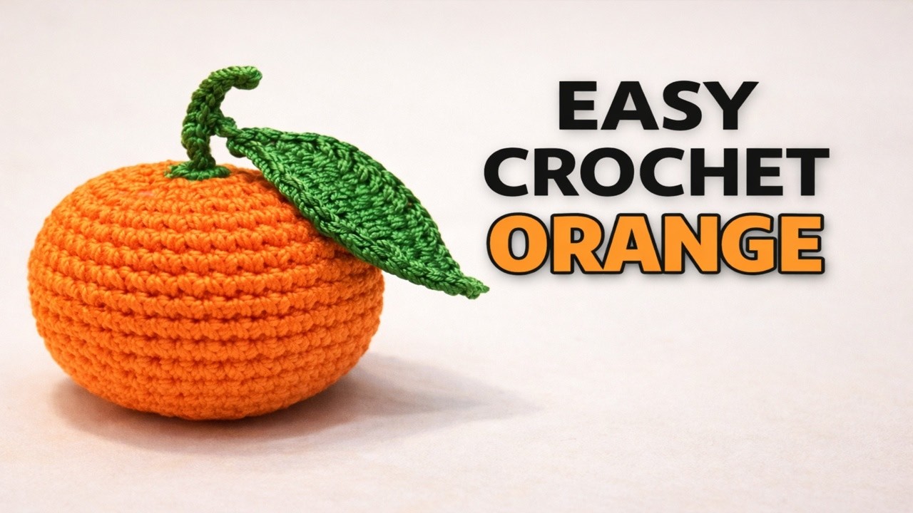 Tutorial Merajut Buah Jeruk 🍊 | Crochet Orange Amigurumi Easy for Beginner ( Pemula )