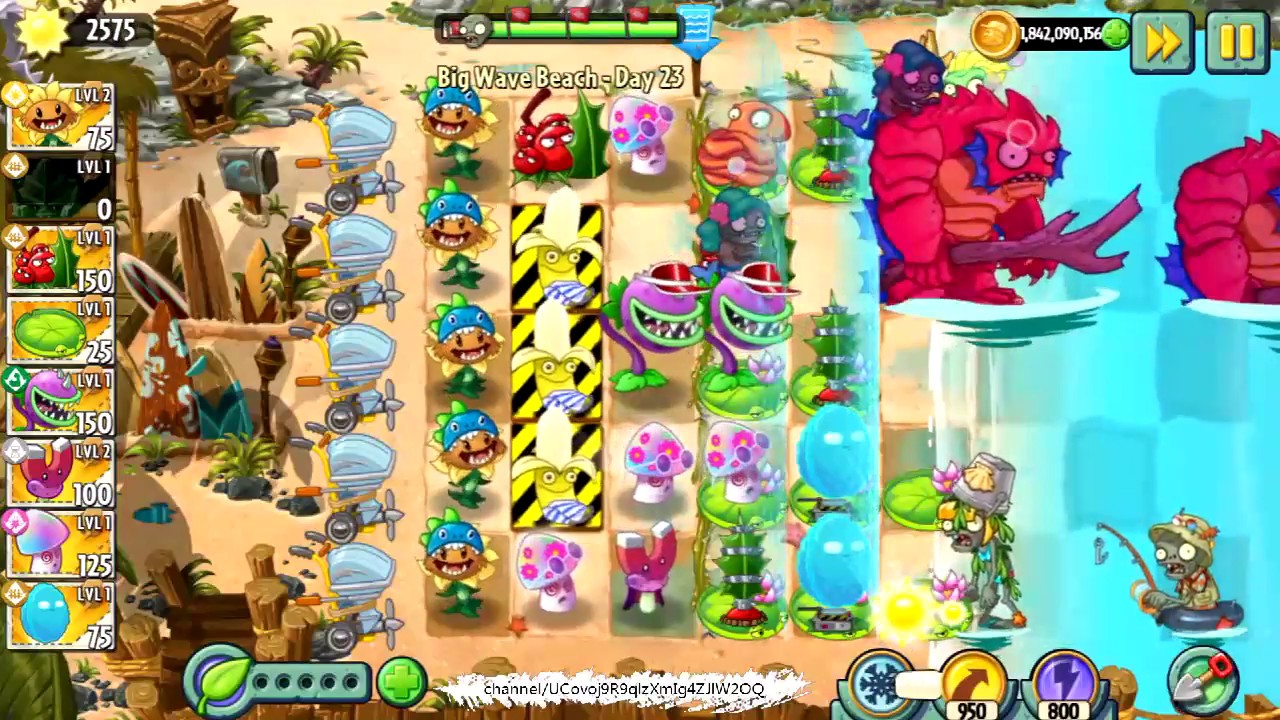 Plants Vs Zombies 2 Big Wave Beach Day 23 Walkthrough Levelios