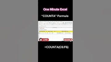 How to get COUNT in Excel | COUNTA Formula #shortvideo #viral #excel #COUNTA #excelformula #tutorial