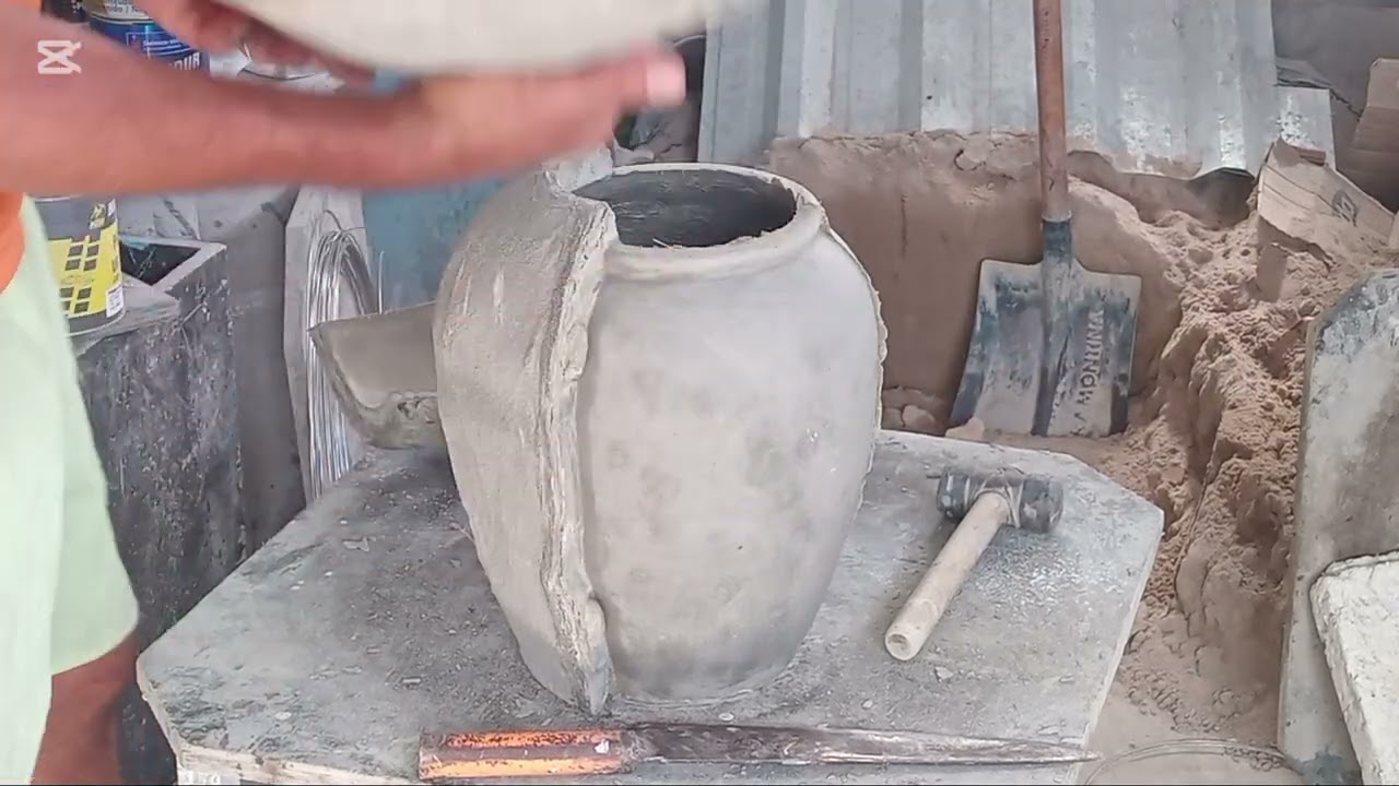 Vaso de fibrocimento. INSCREVA-SE NO CANAL.