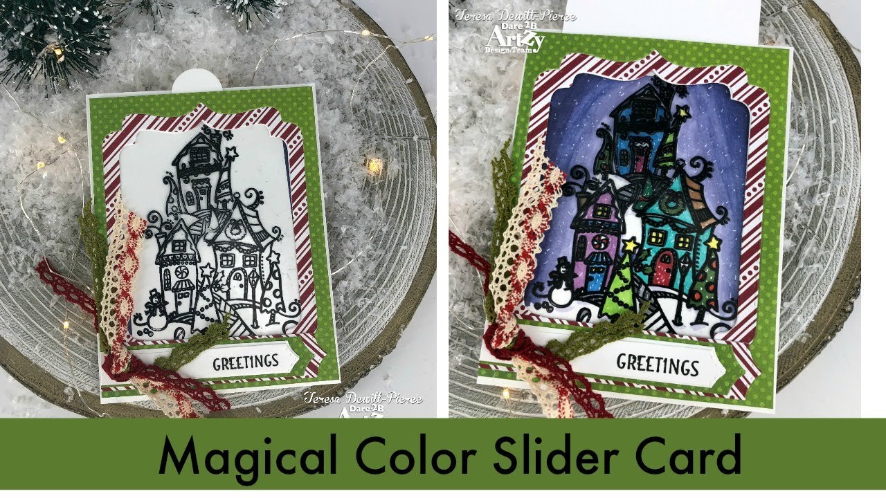 Magical Color Slider Card - Dare 2B Artzy Stamps
