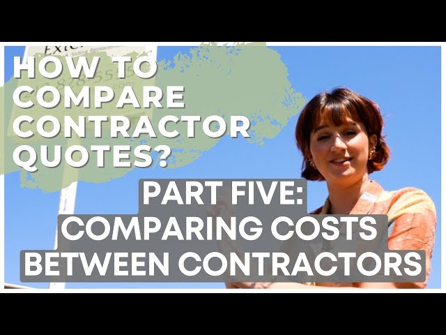 How to Compare Quotes Between Contractors Part 5 (Comparing Costs) - YouTube