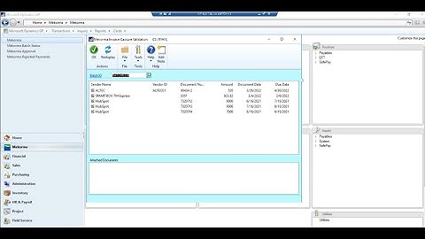 Demo:  Invoice Capture for Microsoft Dynamics GP