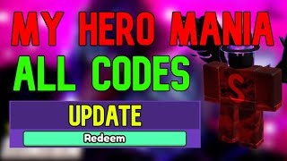 ALL My Hero Mania CODES | Roblox My Hero Mania Codes (April 2023)