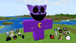 Spawn Catnap (Poppy Playtime) Secret House With 100 Nextbots in Minecraft - Gameplay - Coffin Meme