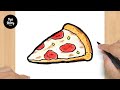 #833 How to Draw a Pizza Slice - Easy Drawing Tutorial