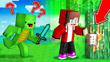 Speedruner has COMMAND BLOCK Touch vs Hunter - JJ and Mikey in Minecraft Maizen!