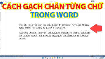 Cách Gạch Chân Từng Chữ Trong Word