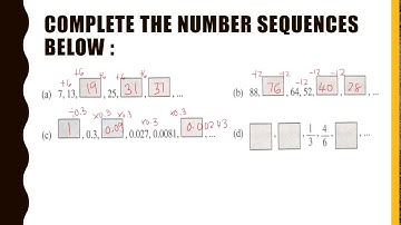 FORM 2 KSSM MATHEMATICS CHAPTER 1 SEQUENCES